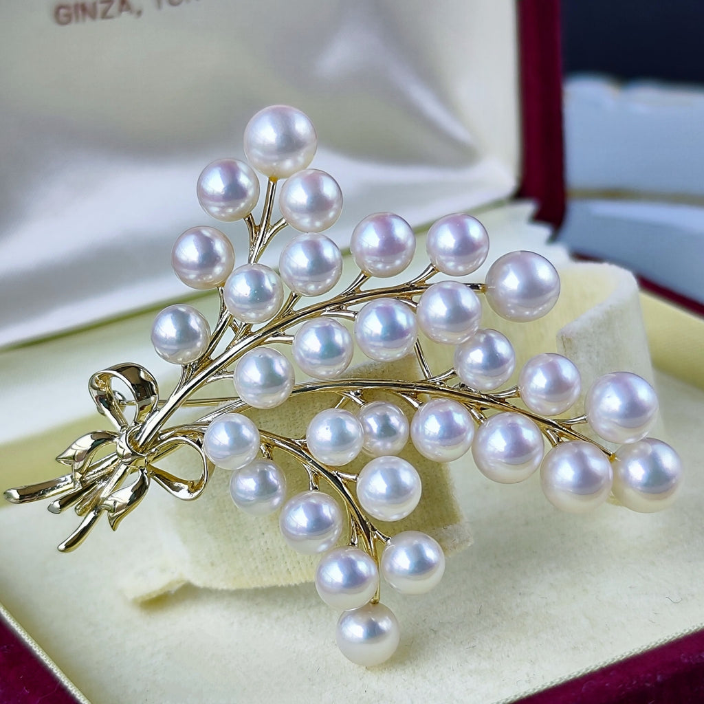 MIKIMOTO ミキモト あこや真珠 ヴィンテージブローチ