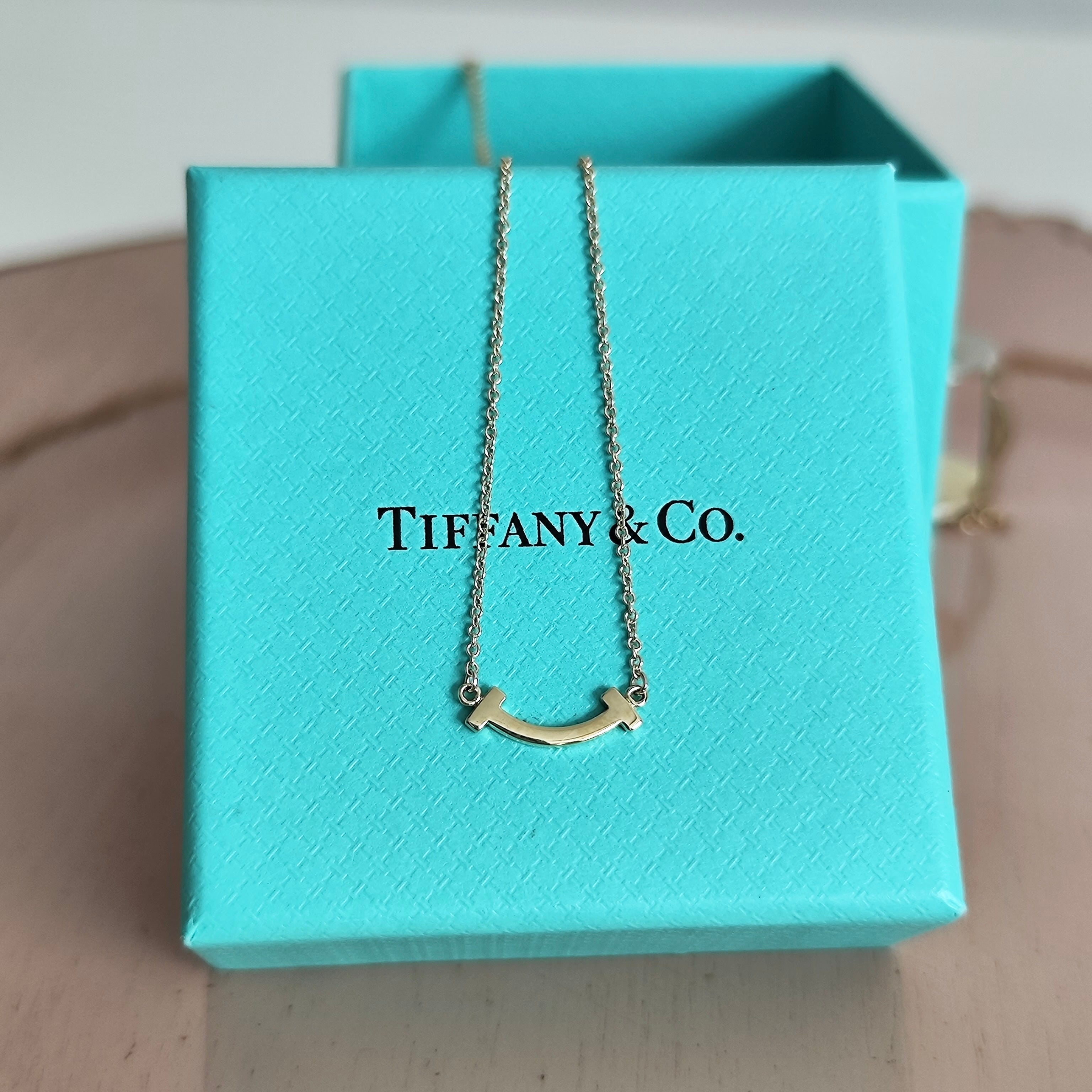 TIFFANY &Co ティファニー Tスマイル ミニ ネックレス 18金YG – Mico宝飾店