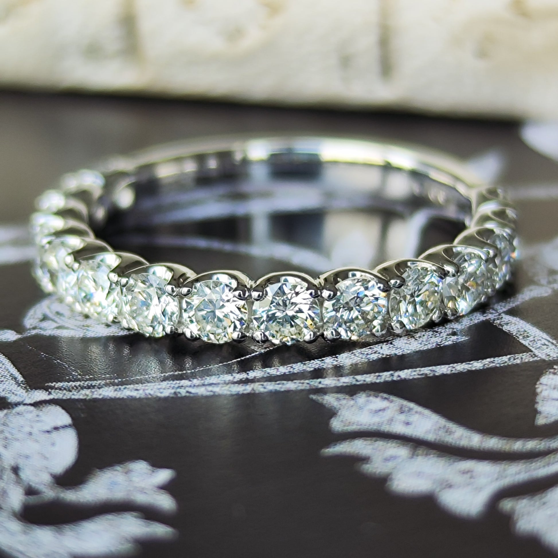 【全石ハート&キューピッド】天然ダイヤモンド 15石 ハーフエタニティリング プラチナ