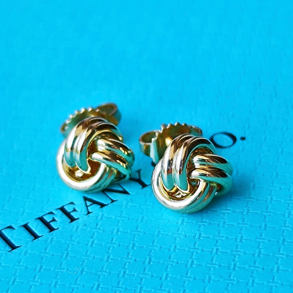 TIFFANY &Co ティファニー ノットシグネチャー ピアス 18金YG
