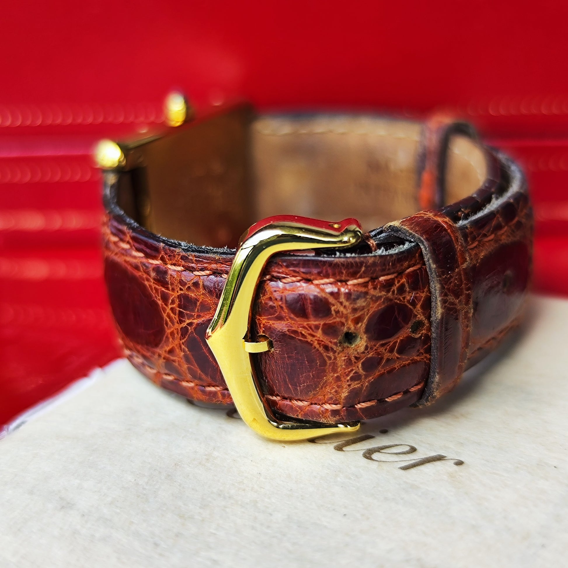 Cartier カルティエ マストタンク LMトリニティミラー文字盤 クォーツ腕時計