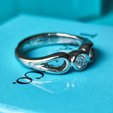 TIFFANY＆Co. ティファニー ダブルオープンティアドロップリング ダイヤモンド