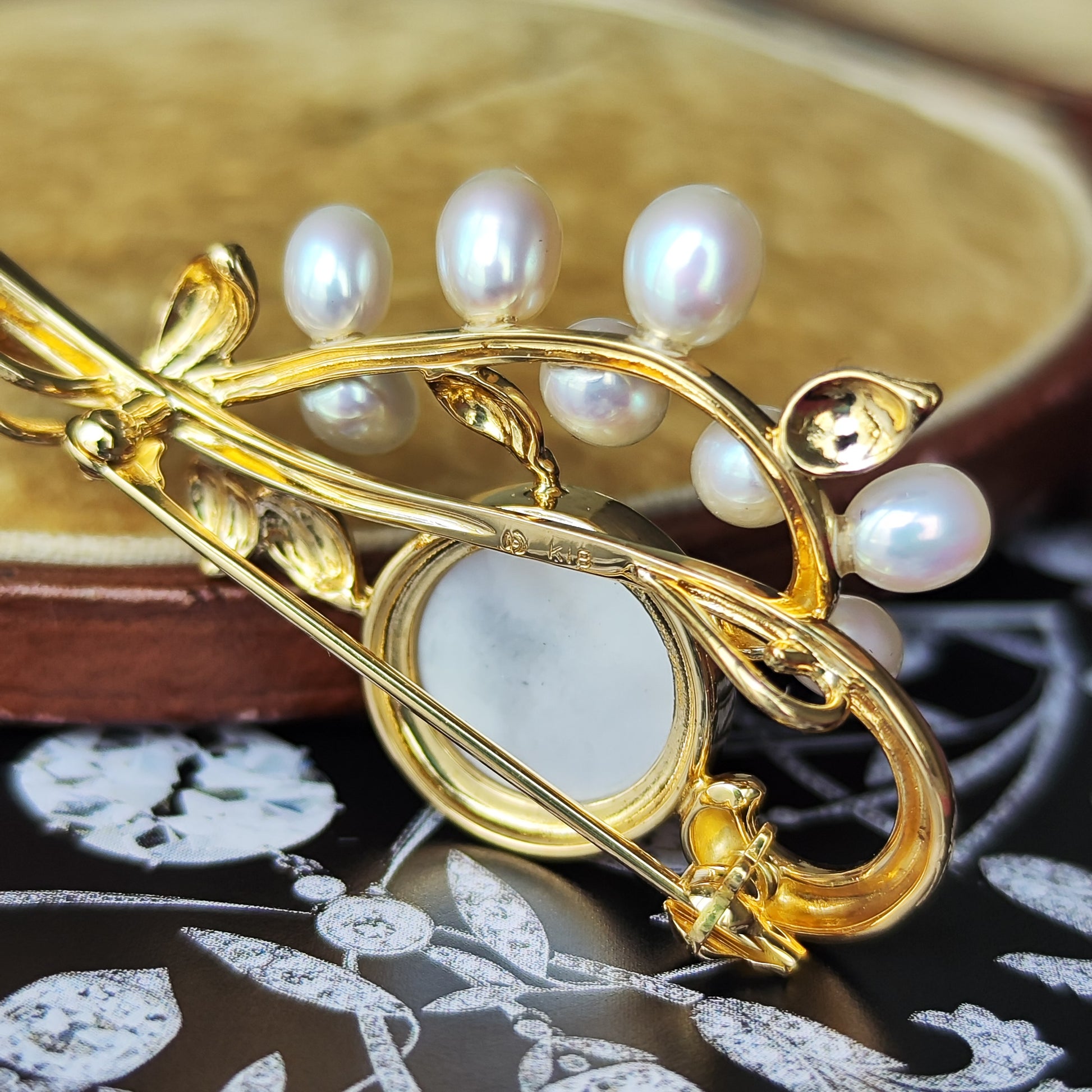 TASAKI 田崎真珠 マベパール 淡水真珠 ブローチ 兼 ペンダントトップ