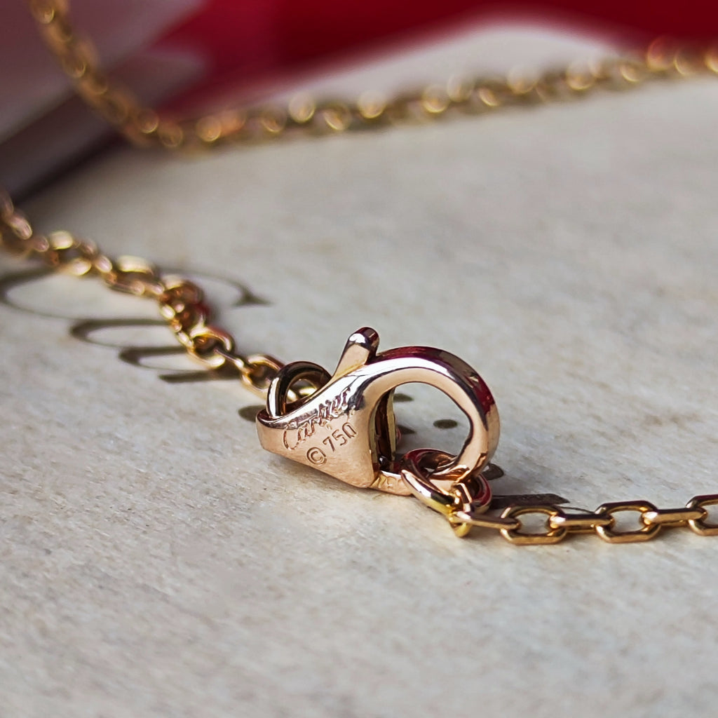 【廃盤 Cartier 】カルティエ Cハート ネックレス ダイヤモンド18金PG