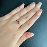 天然アンダリュサイト 天然ダイヤモンド リング