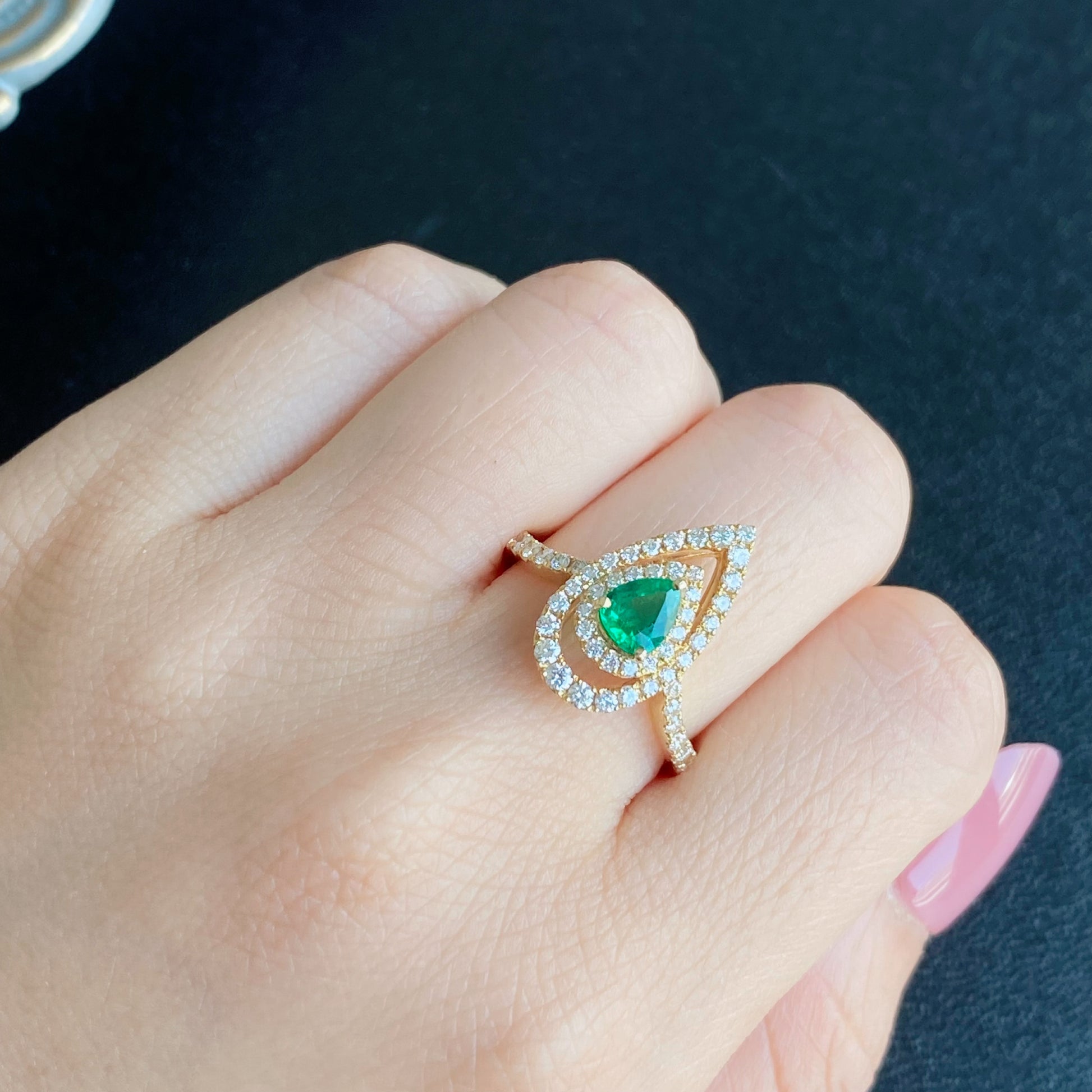 【コロンビア産】天然エメラルド 天然ダイヤモンド リング