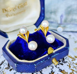 MIKIMOTO ミキモト あこや真珠 ハートモチーフ イヤリング