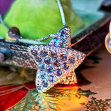 天然アレキサンドライト パヴェセッティング 天然ダイヤモンド ネックレス 18金WG