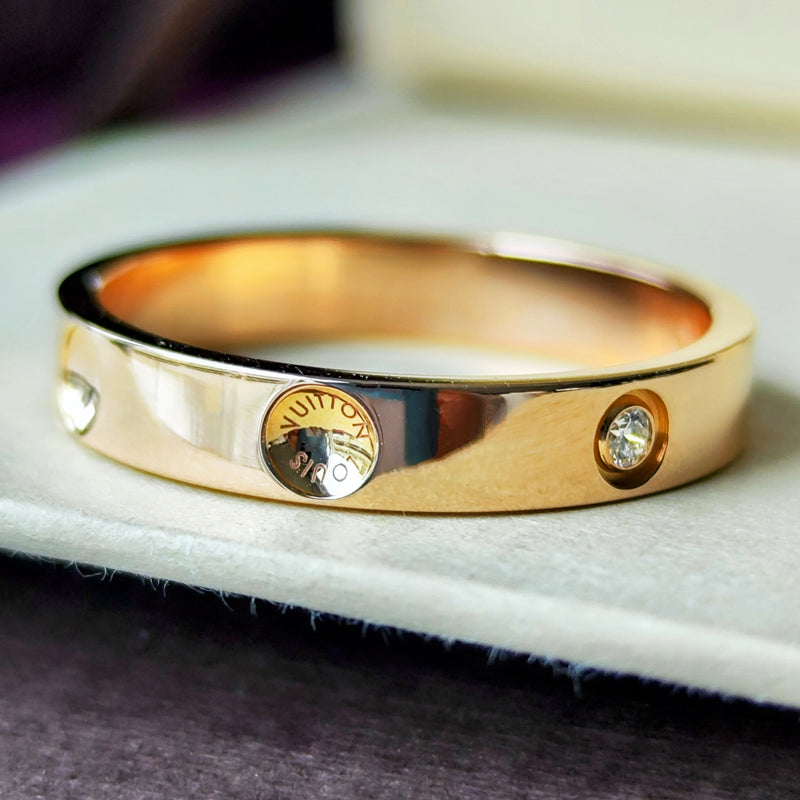 LOUIS VUITTON ルイ・ヴィトン プティットバーグ アンプラント ダイヤモンド 18金PG リング