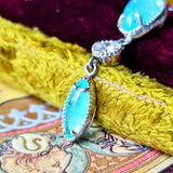 天然パライバトルマリン 天然ピンクダイヤモンド ネックレス