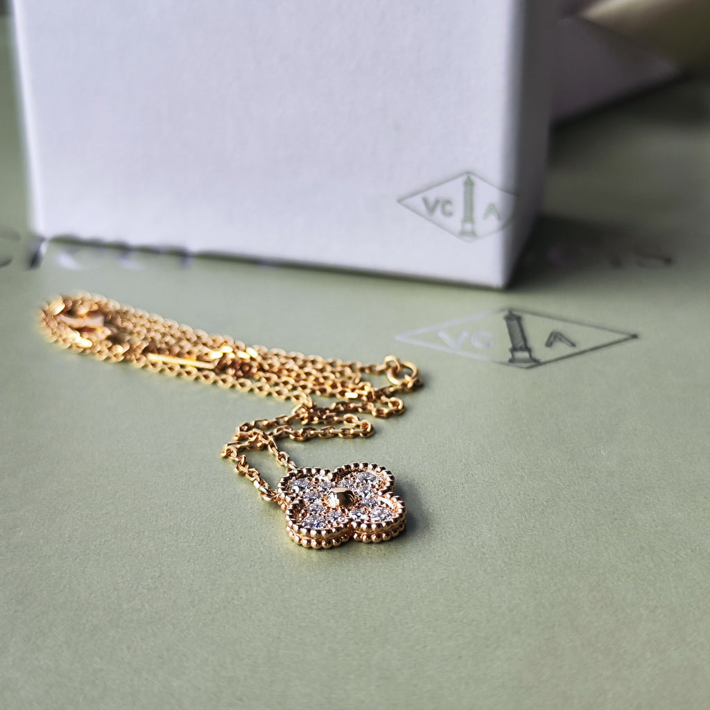 Van Cleef & Arpels ヴァンクリーフ&アーペル ヴィンテージアルハンブラ ダイヤモンド ネックレス