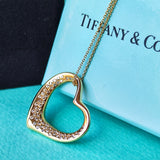 TIFFANY &Co ティファニー オープンハート ダイヤモンド ネックレス