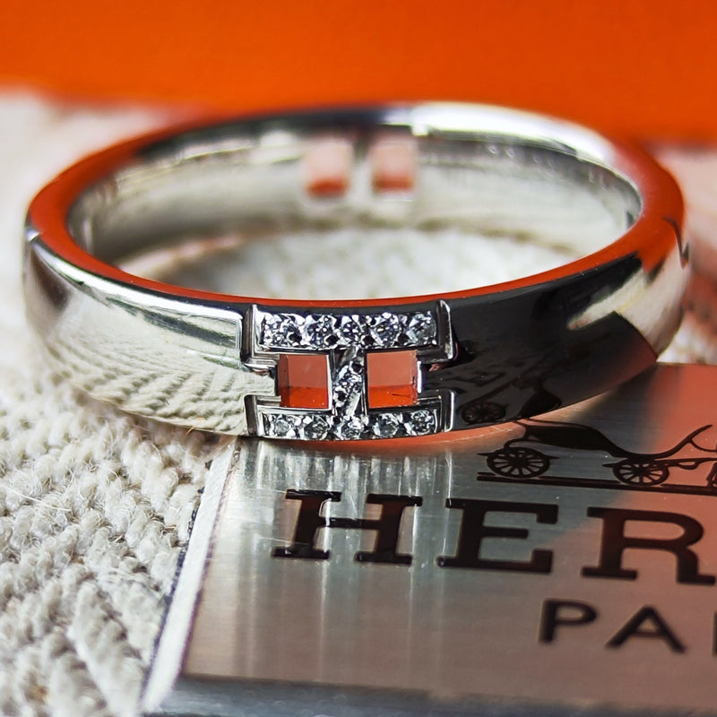 HERMES エルメス ヘラクレス ダイヤモンド 18金WG 6号