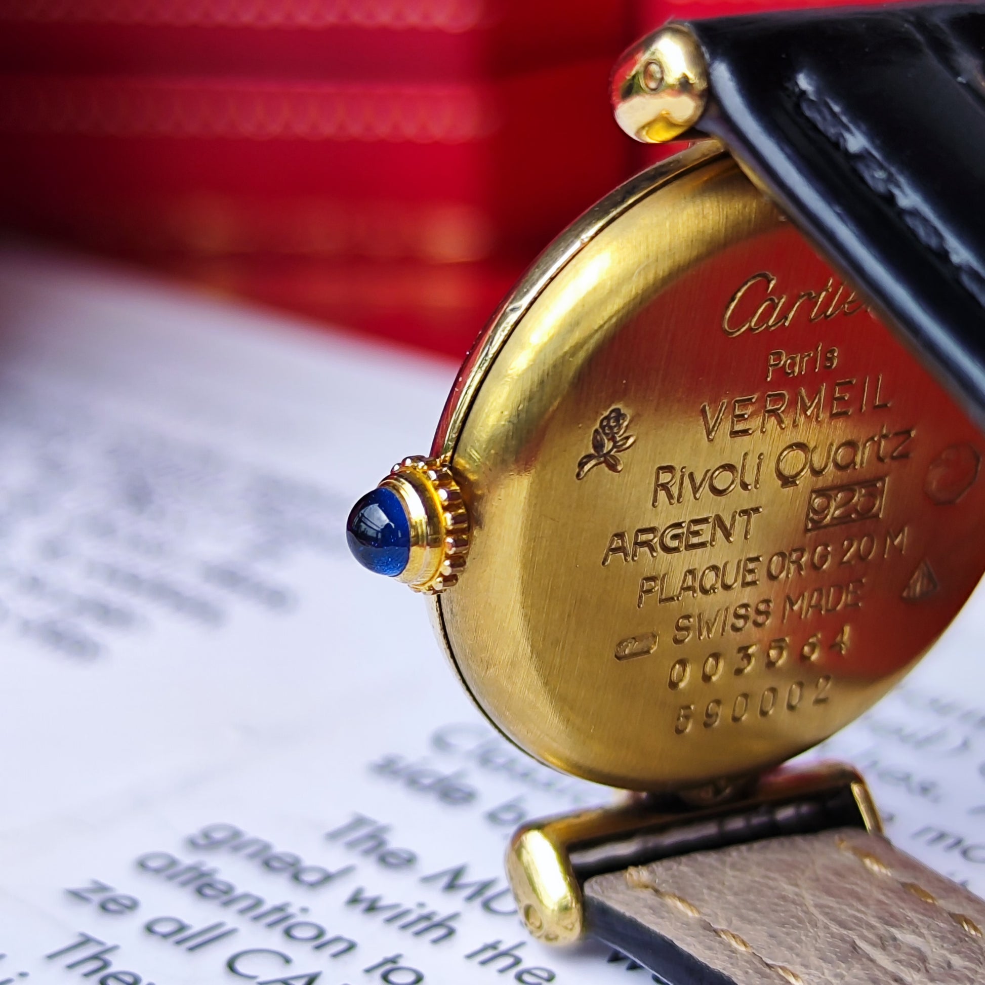 Cartier カルティエ マストコリゼ ダイヤモンド&ルビー ベゼル クォーツ腕時計