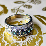 天然アレキサンドライト 0.71ct 天然ダイヤモンド リング