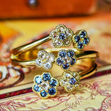 天然アレキサンドライト 天然ローズカットダイヤモンド リング