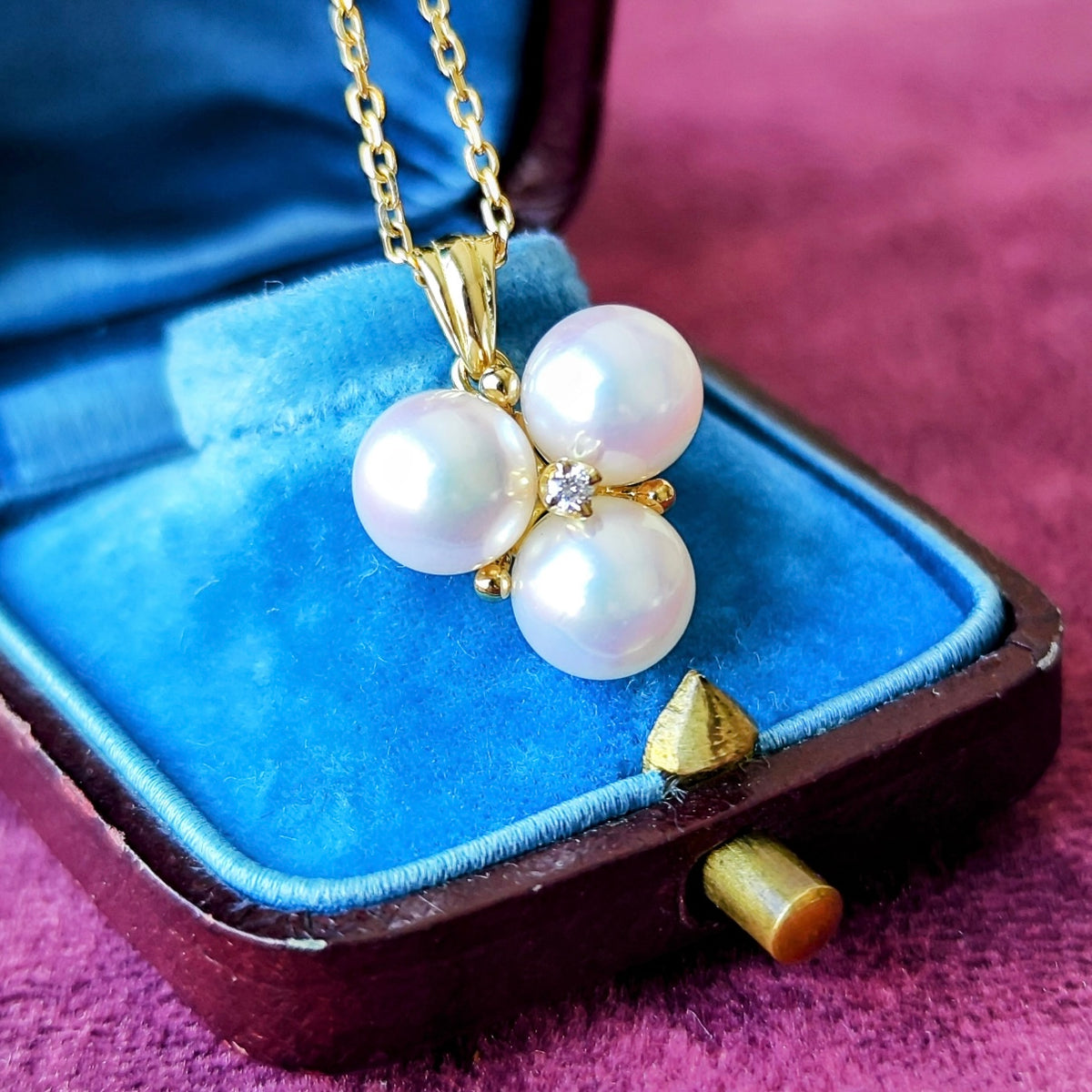 直営手配 すぐ届く MIKIMOTO あこや真珠 ダイヤ ネックレス MIKIMOTO ミキモト あこや真珠 天然ダイヤモンド ネックレス