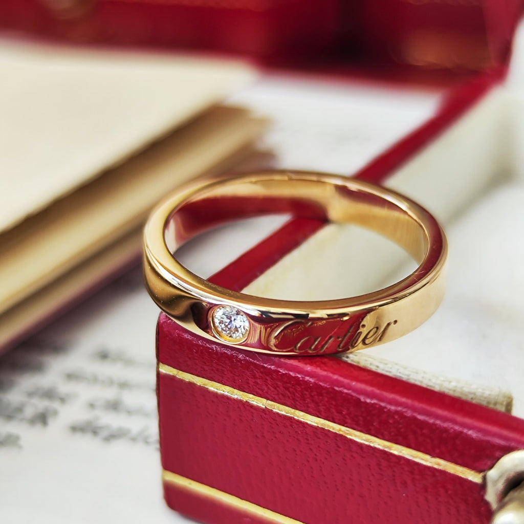 Cartier カルティエ Cドゥ ダイヤモンド リング 18金PG 50