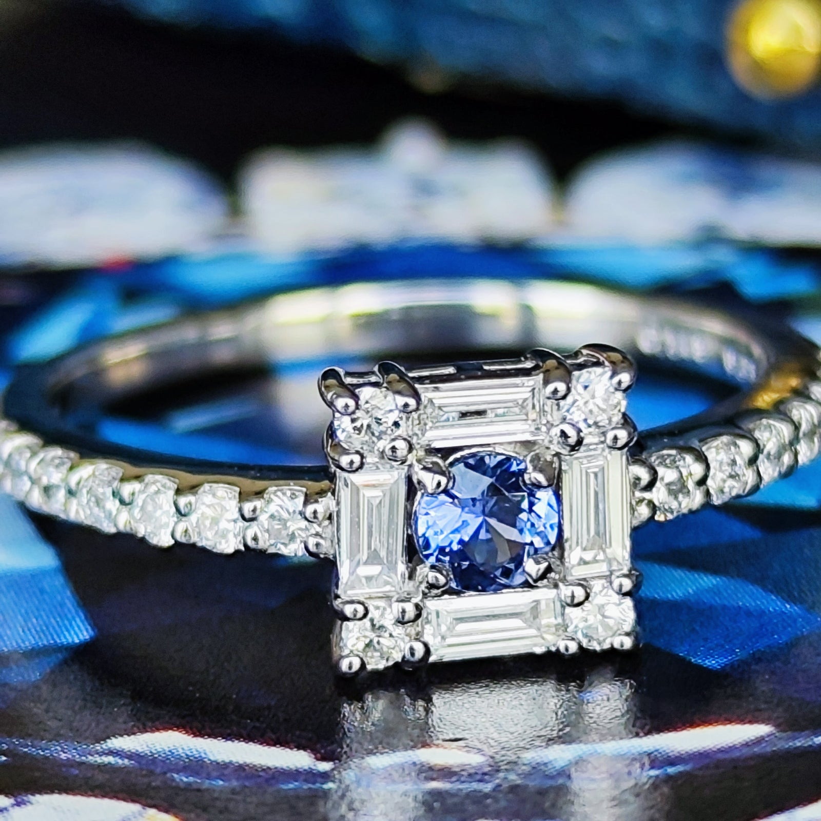 天然サファイアダイヤモンドリング 幻のサファイア ヨーゴ渓谷】天然サファイア 天然ダイヤモンド