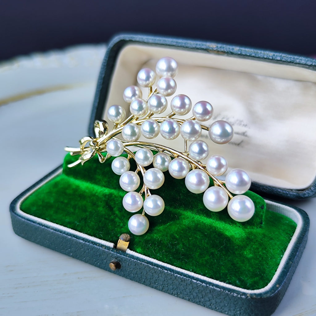 MIKIMOTO ミキモト あこや真珠 ヴィンテージブローチ