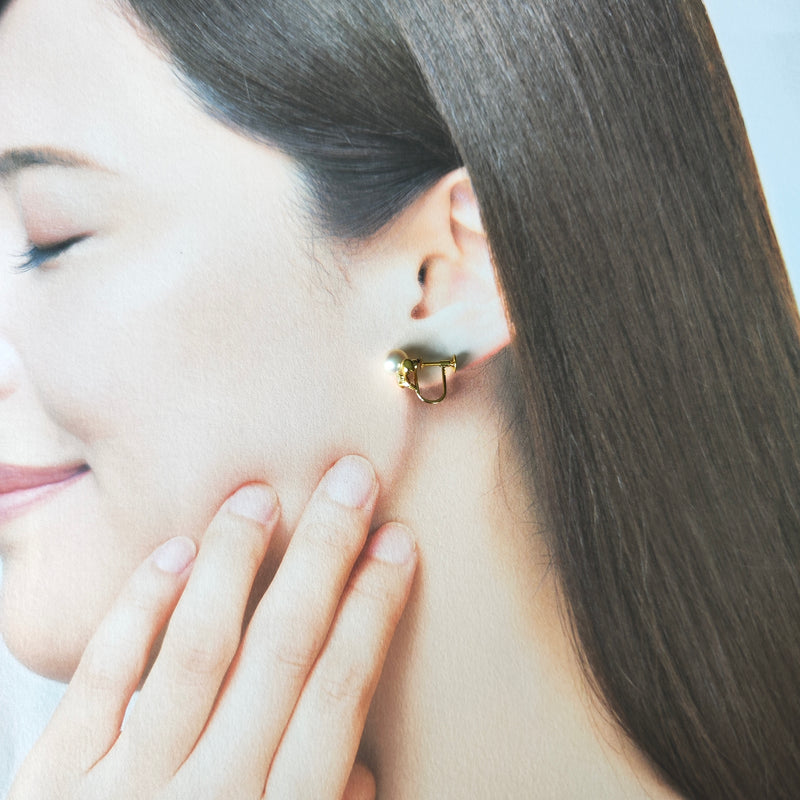 MIKIMOTO ミキモト あこや真珠 天然ダイヤモンド イヤリング