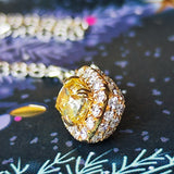 【イエローダイヤ】FANCY INTENSE YELLOW VS2 ネックレス