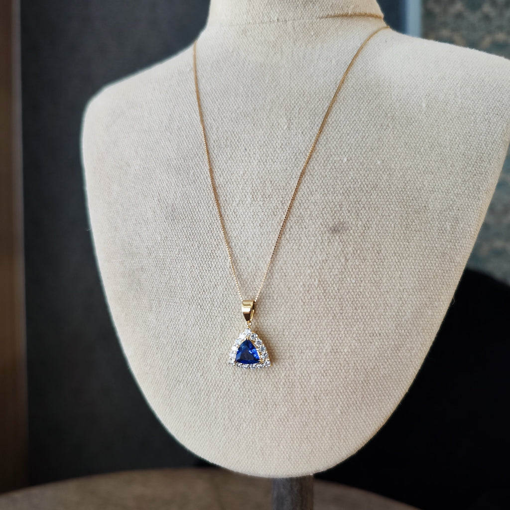 天然タンザナイト 1.82ct 天然ダイヤモンド ネックレス