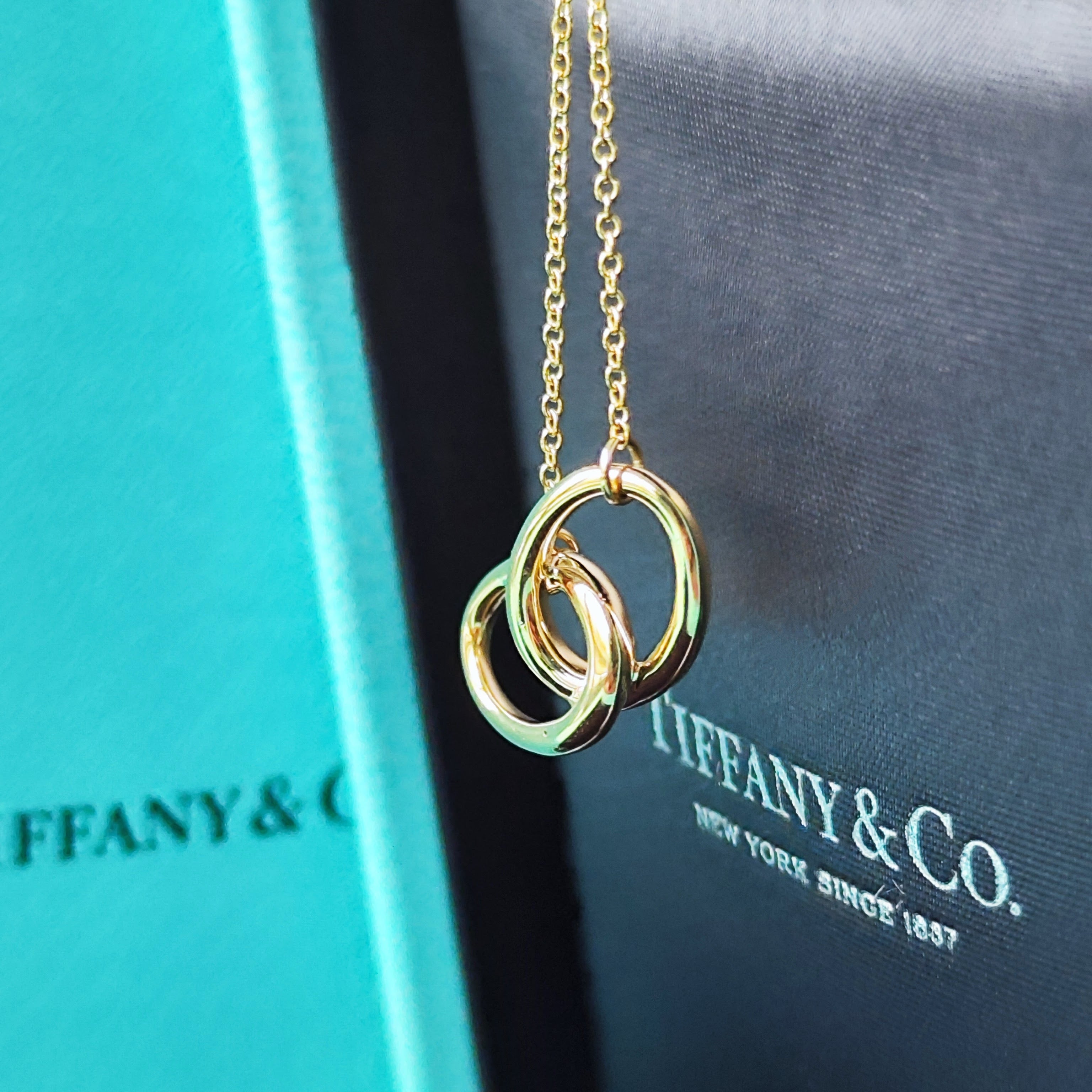 TIFFANY &Co ティファニー ダブルループネックレス 18金YG