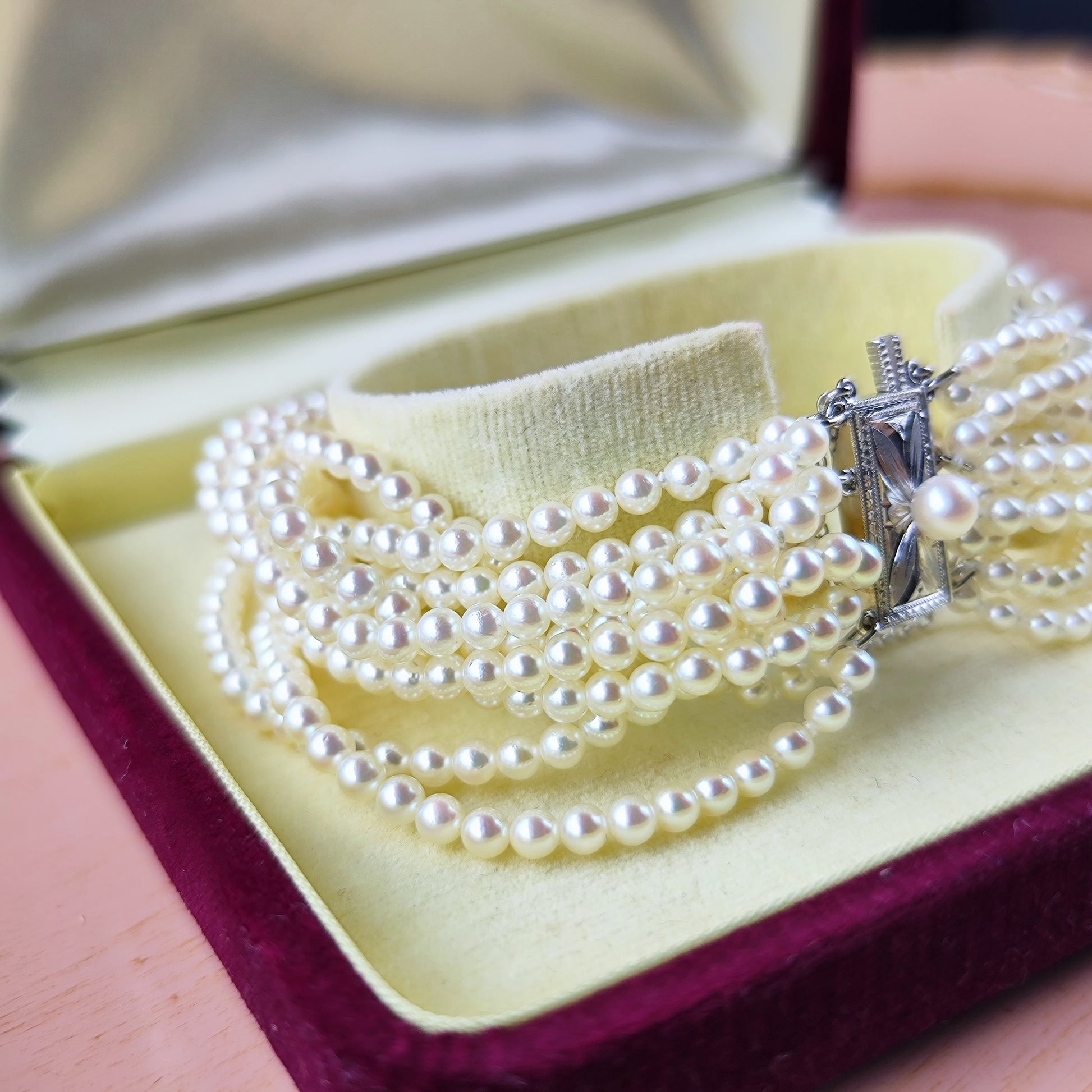 MIKIMOTO ミキモト あこやベビーパール ヴィンテージブレスレット 14金