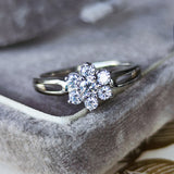 MIKIMOTO ミキモト 天然ダイヤモンド クラスターリング