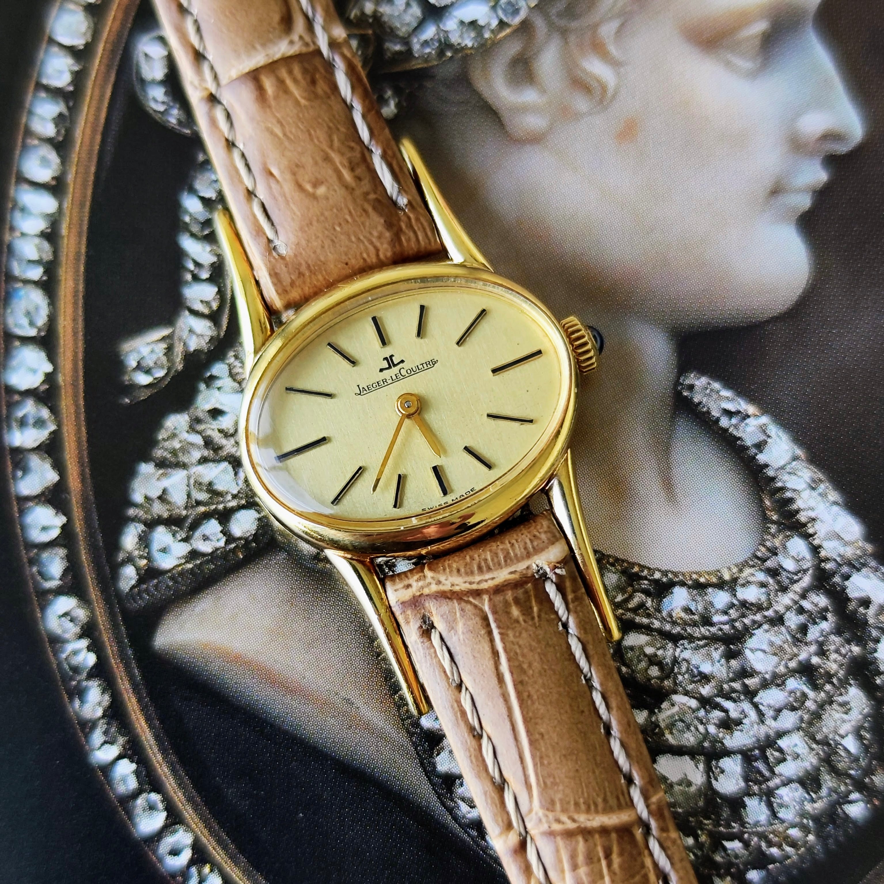 OH済み】JAEGER LE COULTRE ジャガー・ルクルト 18金無垢 手巻き腕時計