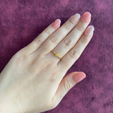 【神様の宿る石】天然イエローサファイア プクラジ ハーフエタニティリング