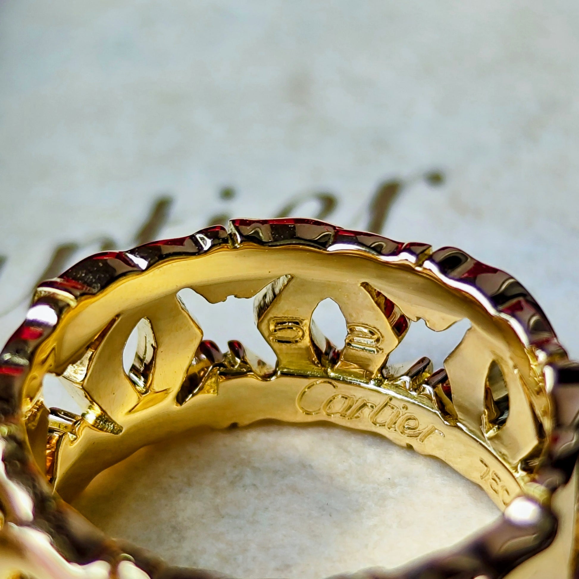 Cartier カルティエ アントルラセ 18金YG 52