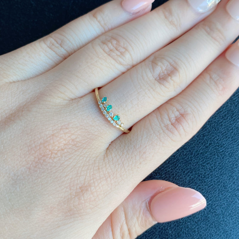 天然パライバトルマリン 天然ダイヤモンド リング