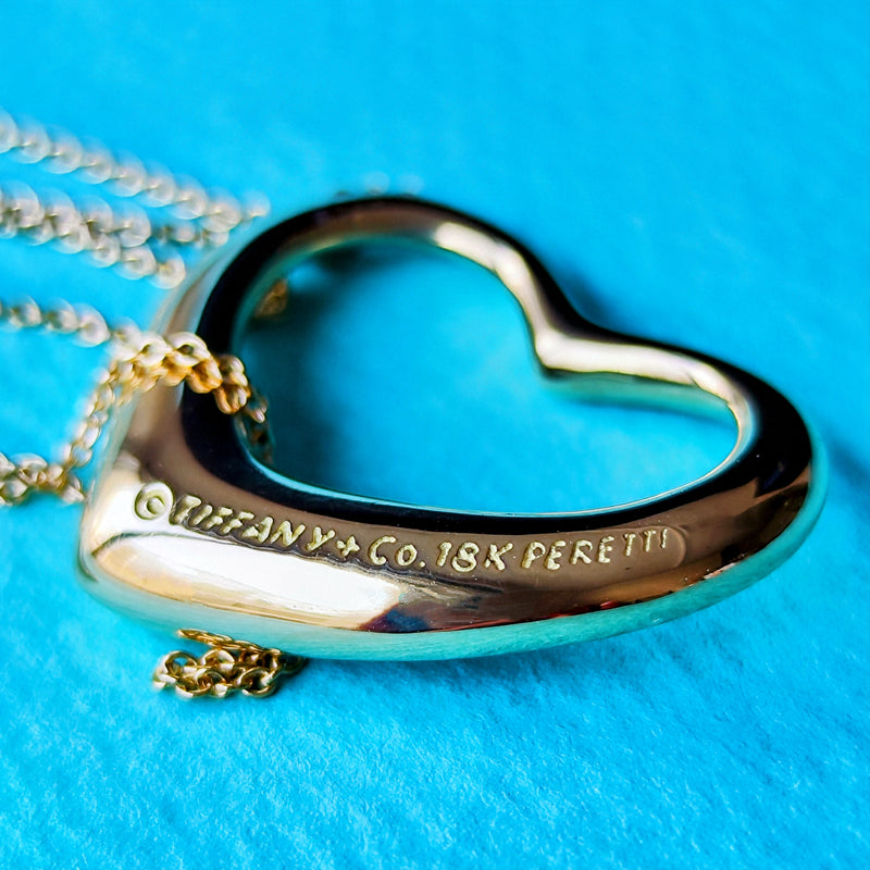 TIFFANY &Co ティファニー オープンハート ダイヤモンド ネックレス
