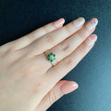 【Vintage Van Cleef & Arpels】ヴァンクリーフ&アーペル マデール エメラルド ダイヤモンド フラワーリング