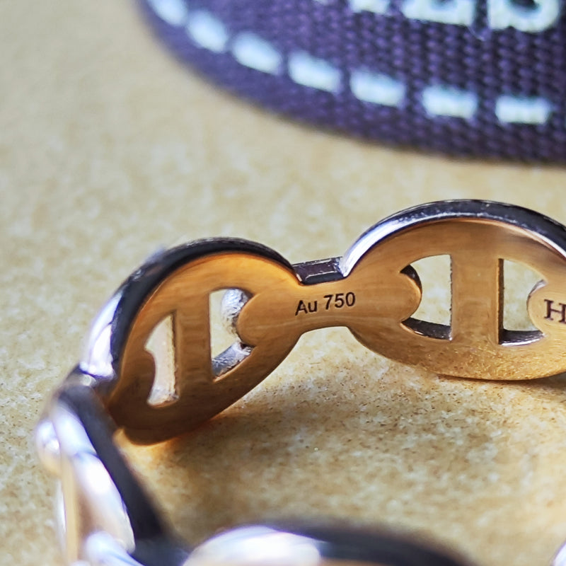 HERMES エルメス シェーヌダンクル アンシェネ 18金PG 52