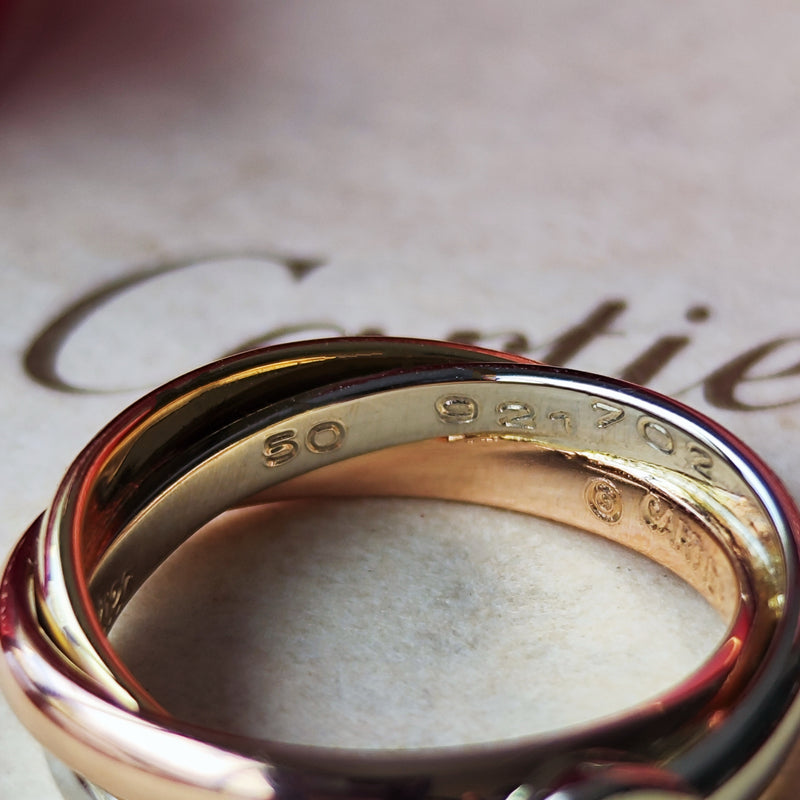 【Vintage Cartier 】カルティエ トリニティリング ルビー 18金