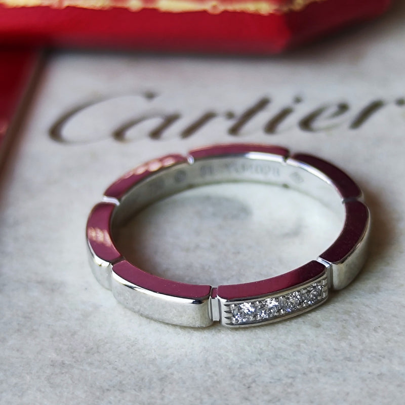 Cartier カルティエ マイヨンパンテール ダイヤモンド 18金WG リング 51