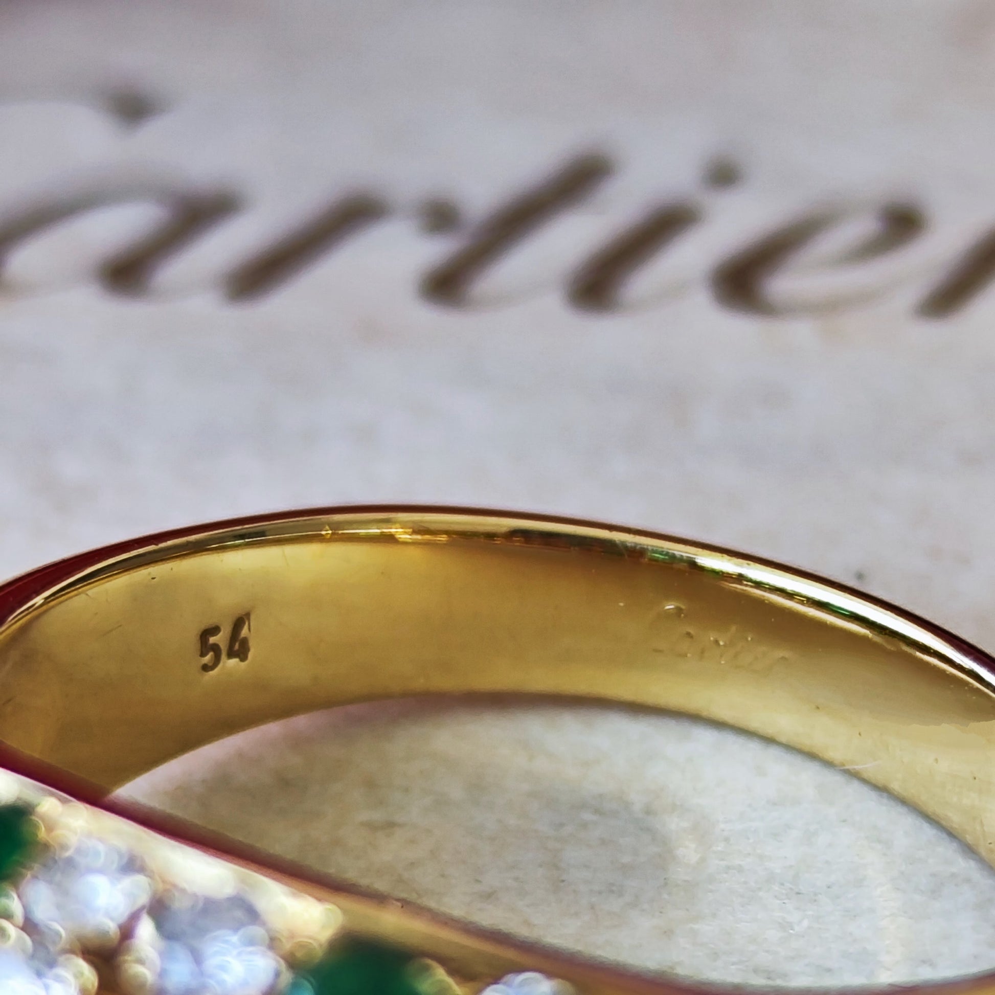 Cartier カルティエ コリント エメラルド ダイヤモンドリング