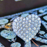 【全石 ハート&キューピッド】天然ダイヤモンド 0.88ct リング