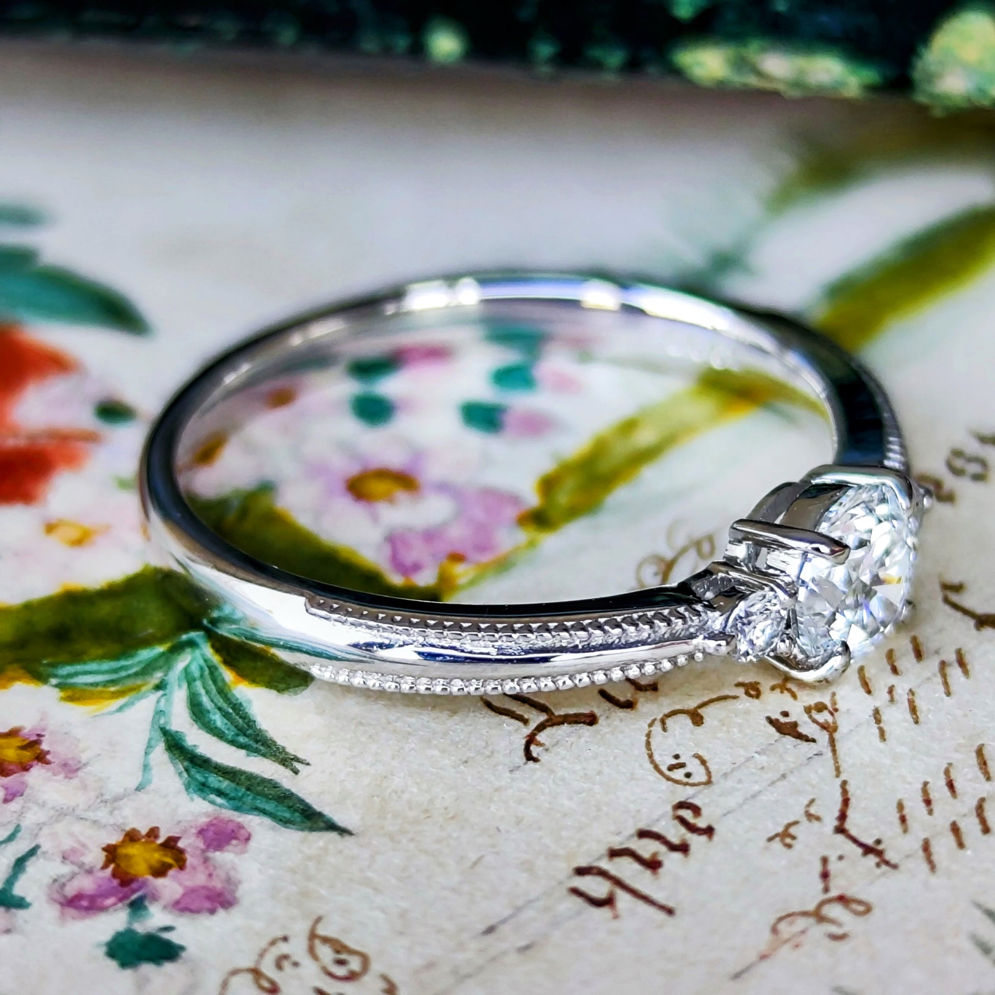 【お値下げ】Dカラー 天然ダイヤモンド 0.366ct プラチナリング