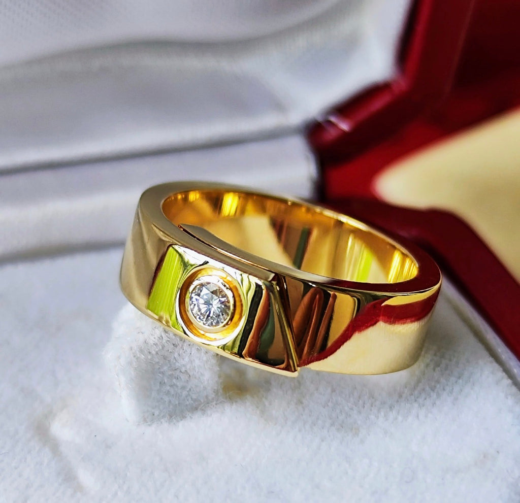 【Cartier 廃盤】カルティエ アニバーサリーリング ダイヤモンド 18金YG 50