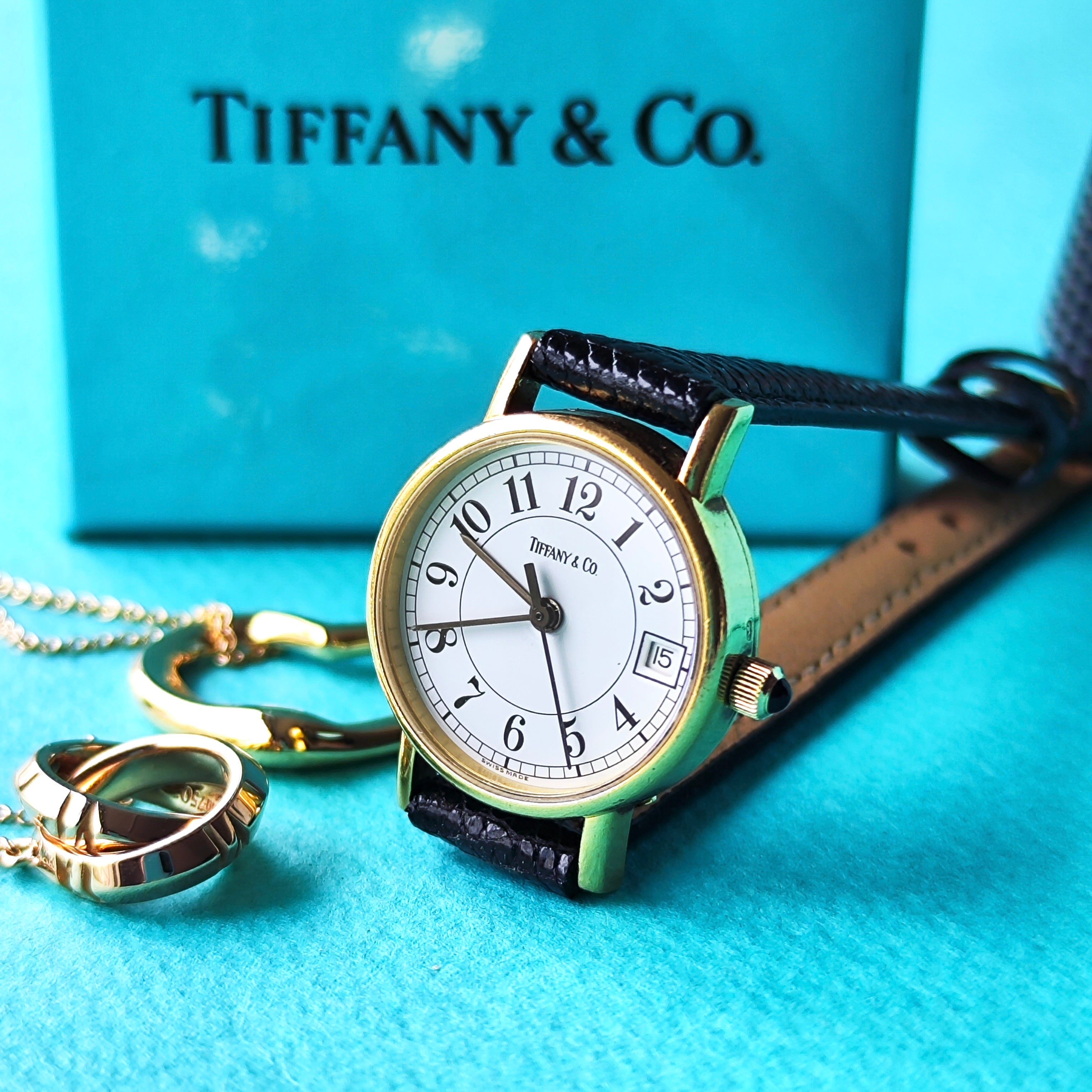 TIFFANY &Co ティファニー クラシックラウンド 18金 クォーツ