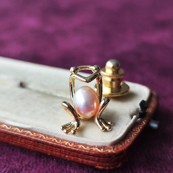 MIKIMOTO ミキモト カエルモチーフ ピンブローチ