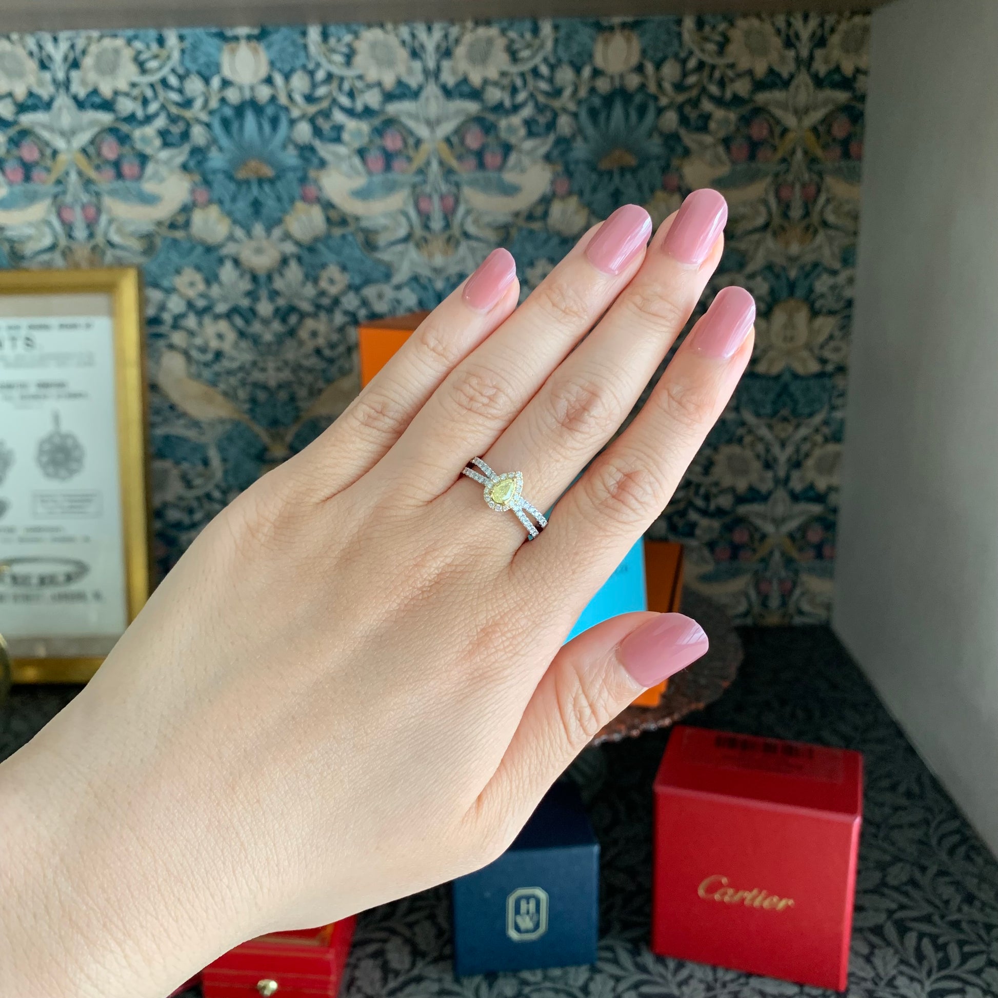 【イエローダイヤ】天然ダイヤモンド FANCY INTENSE YELLOW リング