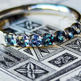 【ブラジル産】天然アレキサンドライト ハーフエタニティリング