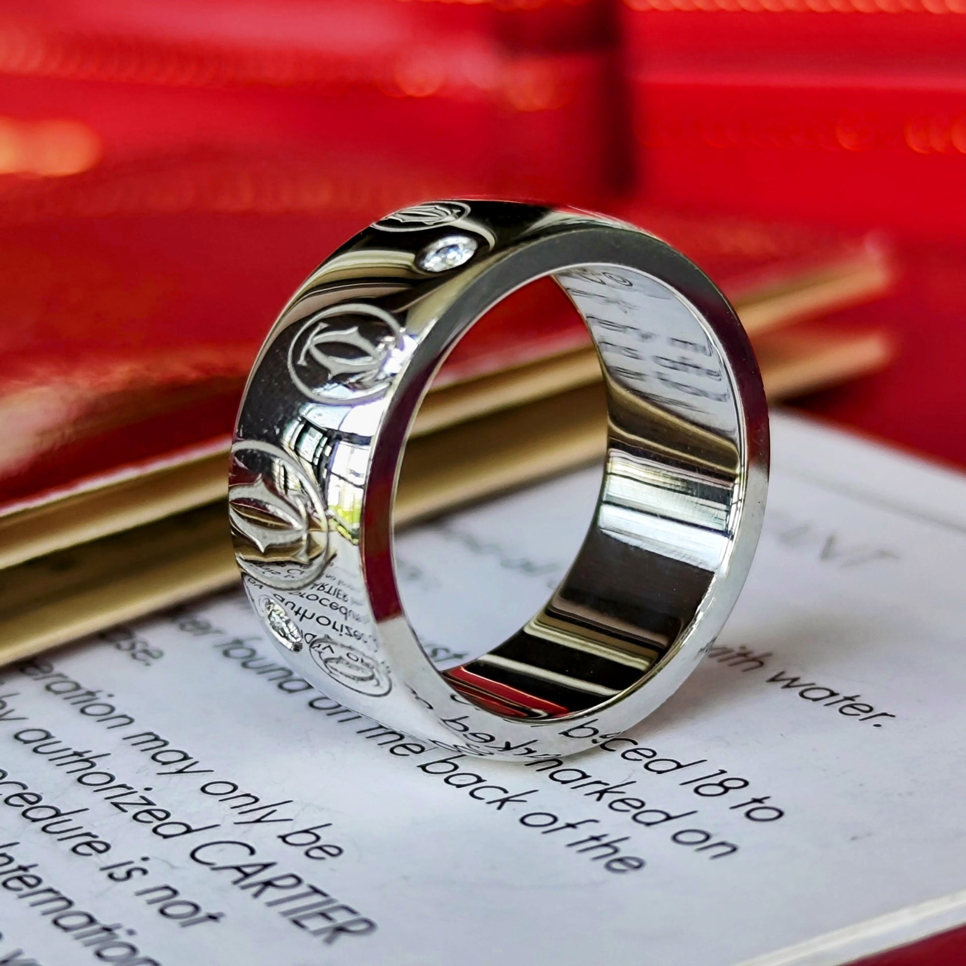 【Cartier 廃盤 レア】Cartier カルティエ ハッピーバースデー ダイヤモンドリング K18WG 51
