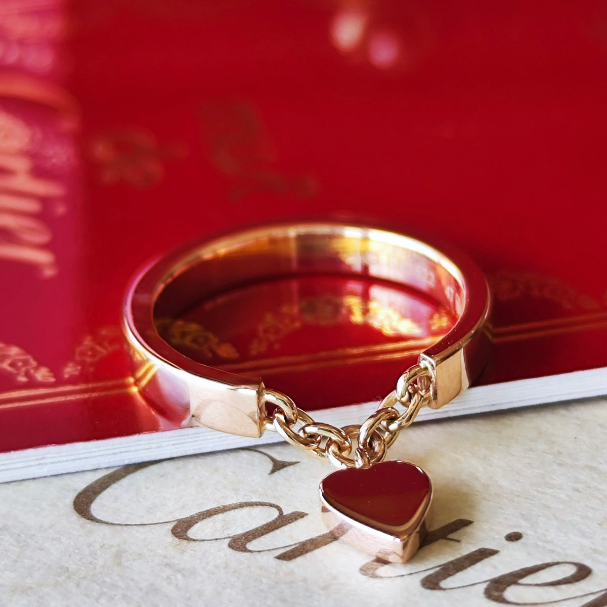 【Cartier 廃盤】カルティエ モナムール ハートチャーム 18金PG 47