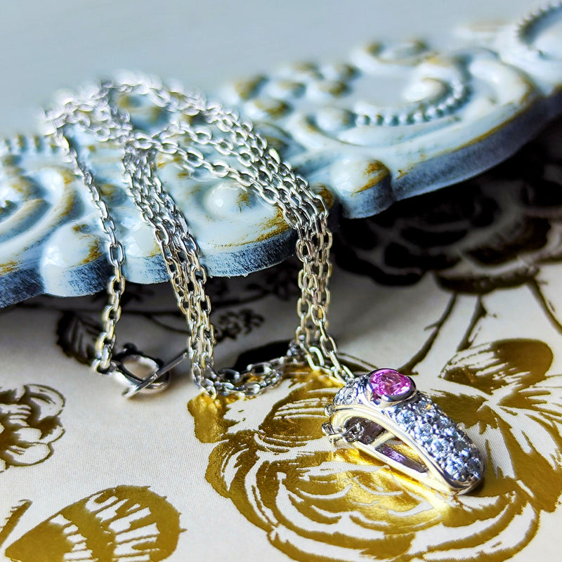 MIKIMOTO ミキモト 天然ピンクサファイア 天然ダイヤモンド ネックレス
